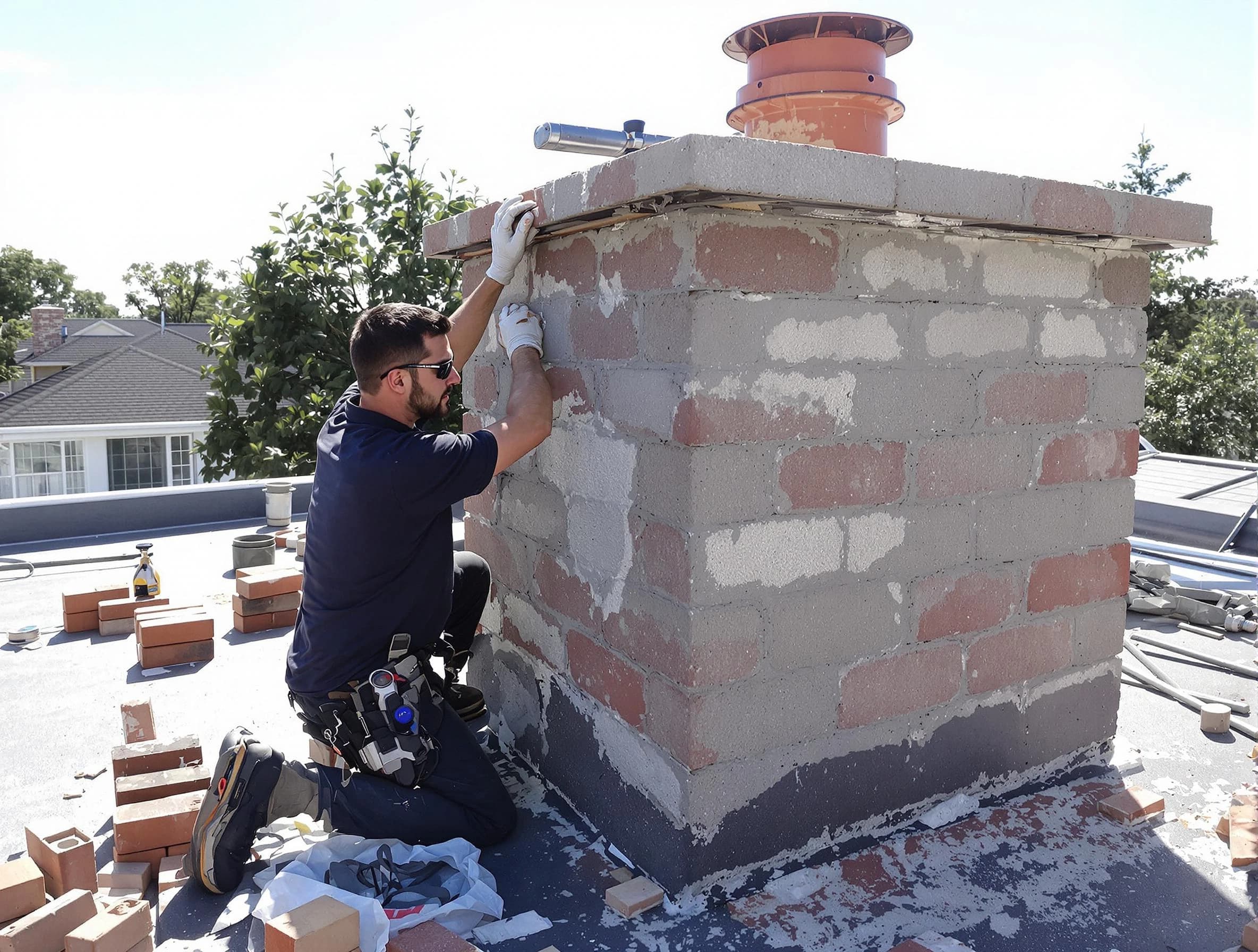 Advanced chimney repair process by Wayne Chimney Sweep in Wayne, NJ