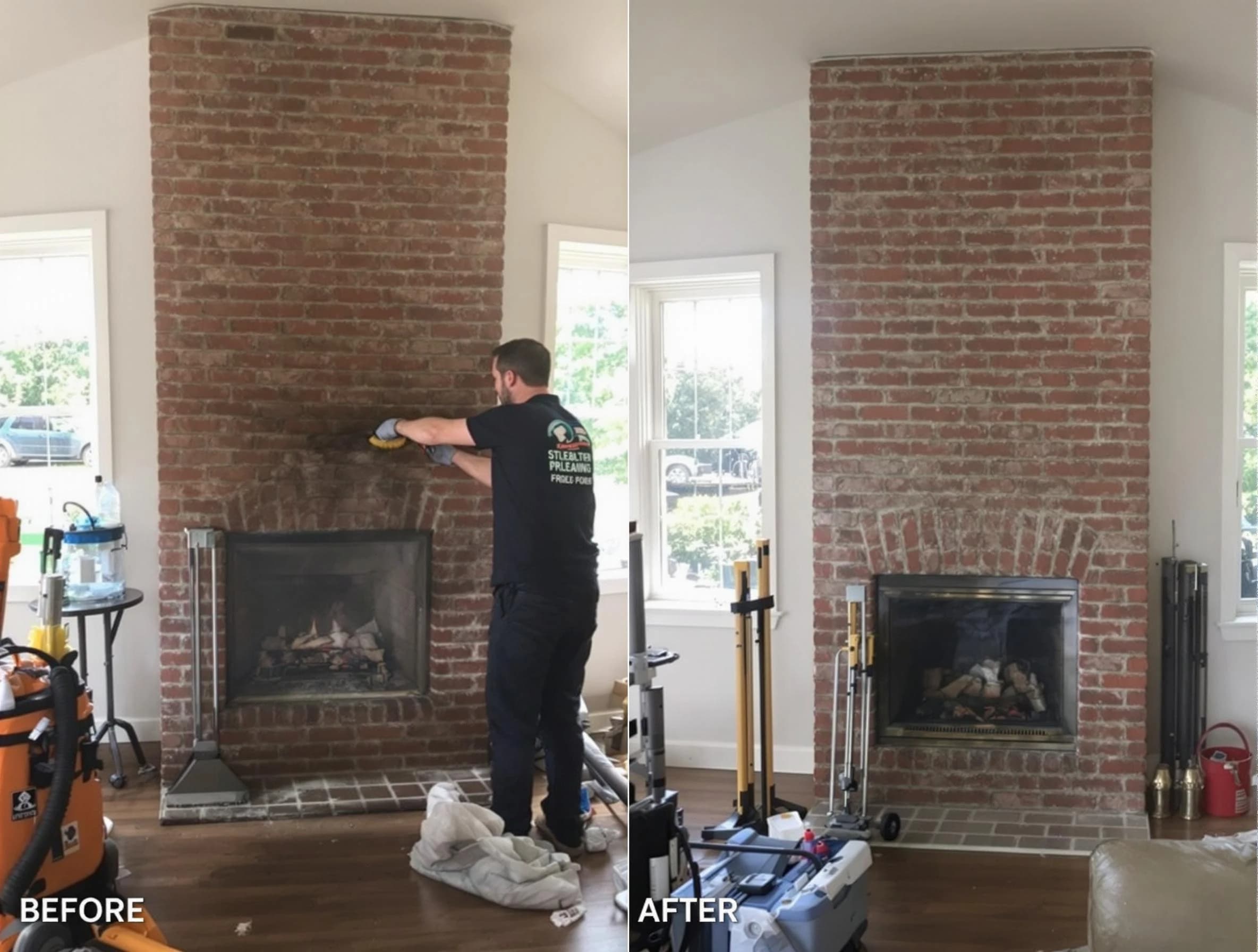 Finished chimney sweeping service by Wayne Chimney Sweep in Wayne, NJ