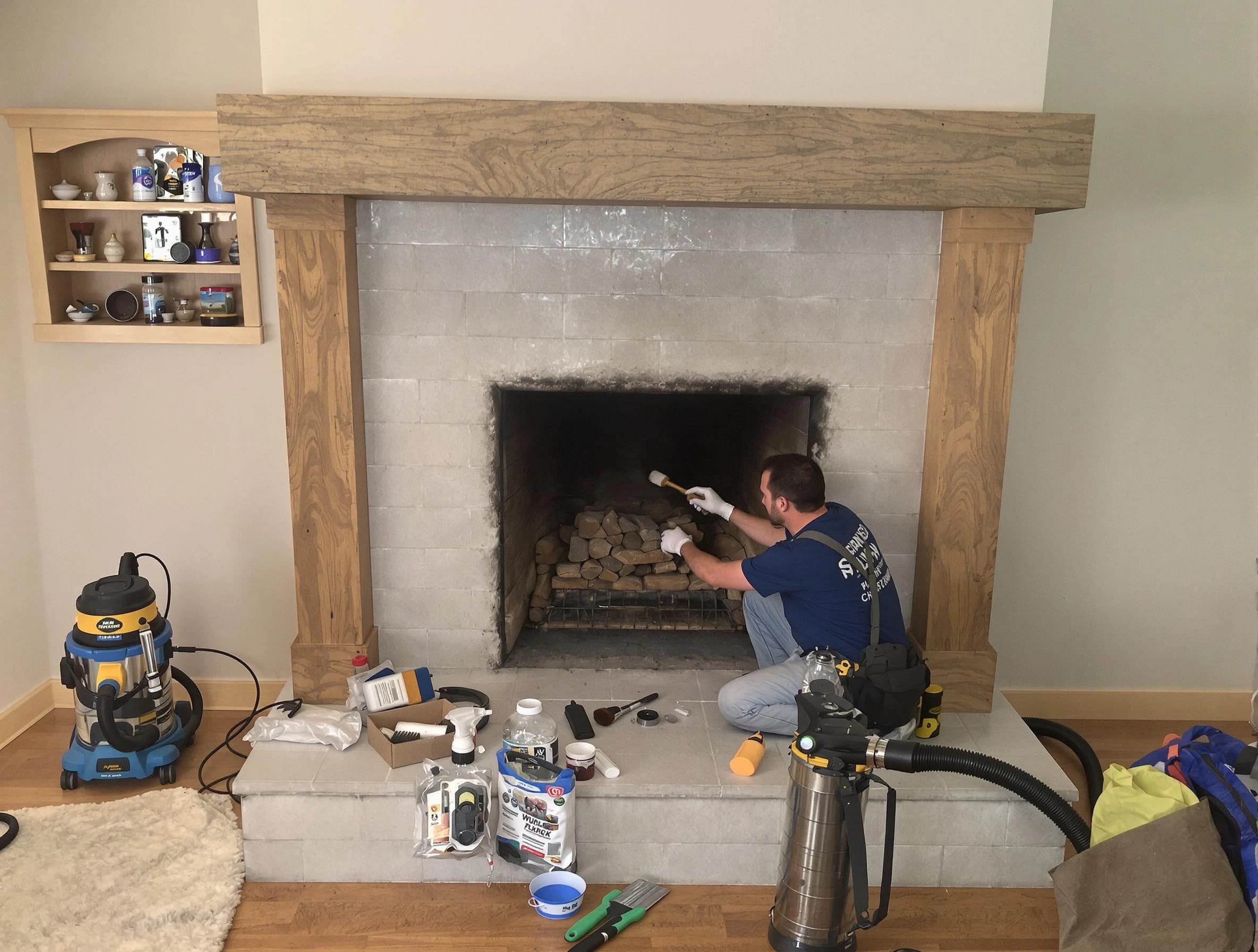 Detailed creosote removal process by Wayne Chimney Sweep in Wayne, NJ