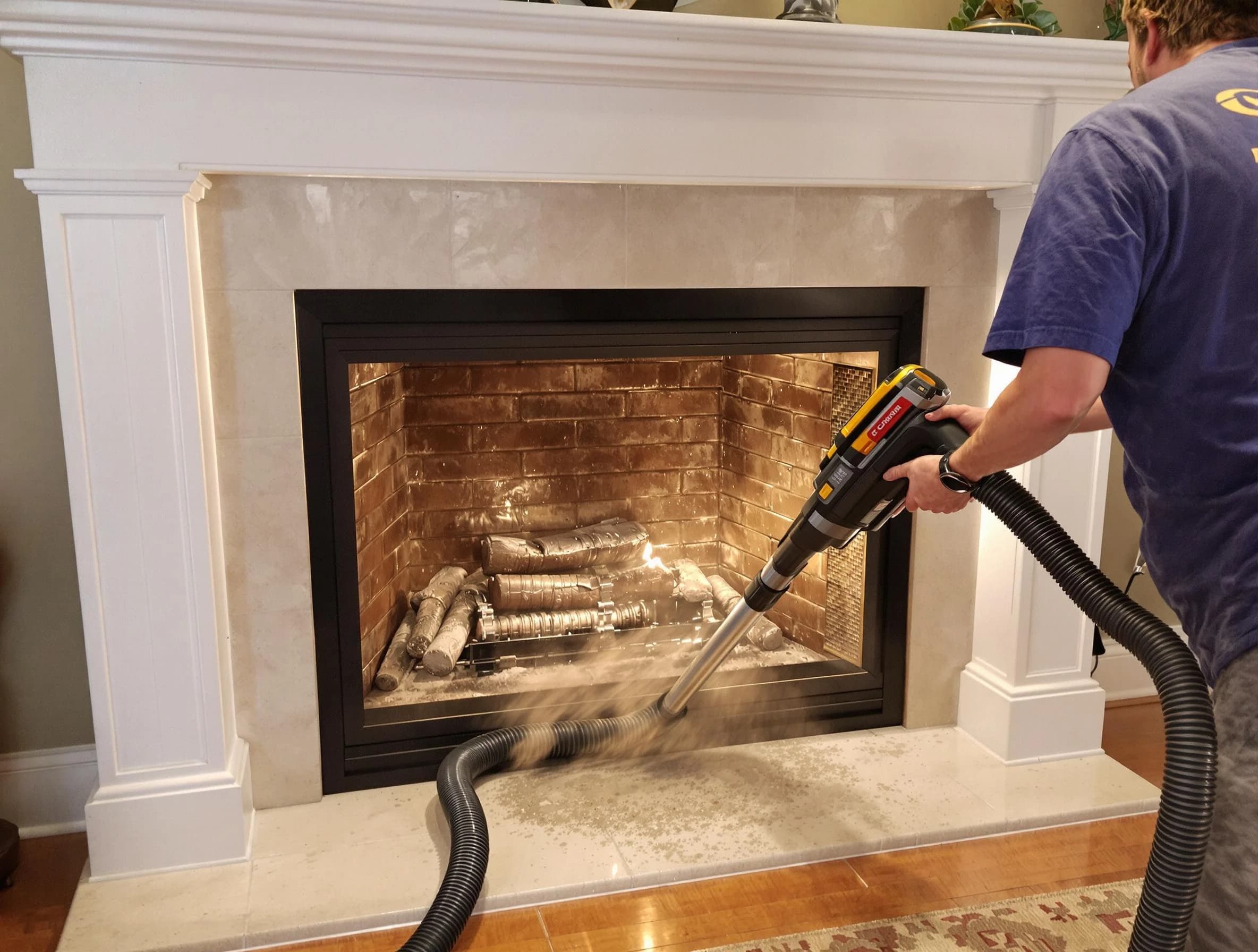 Fireplace cleaning performed by Wayne Chimney Sweep in Wayne, NJ