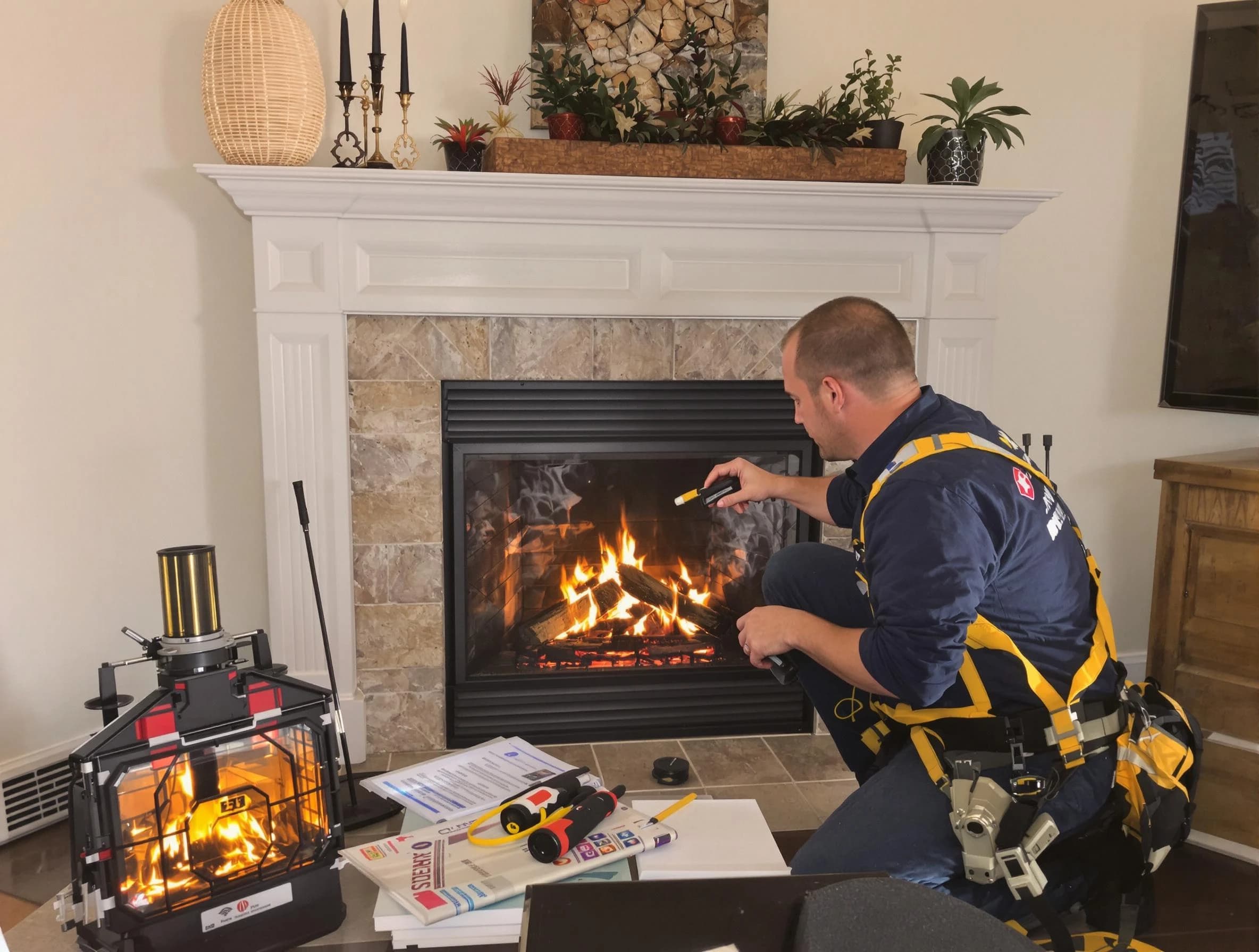 Safety-focused fireplace inspection by Wayne Chimney Sweep in Wayne, NJ