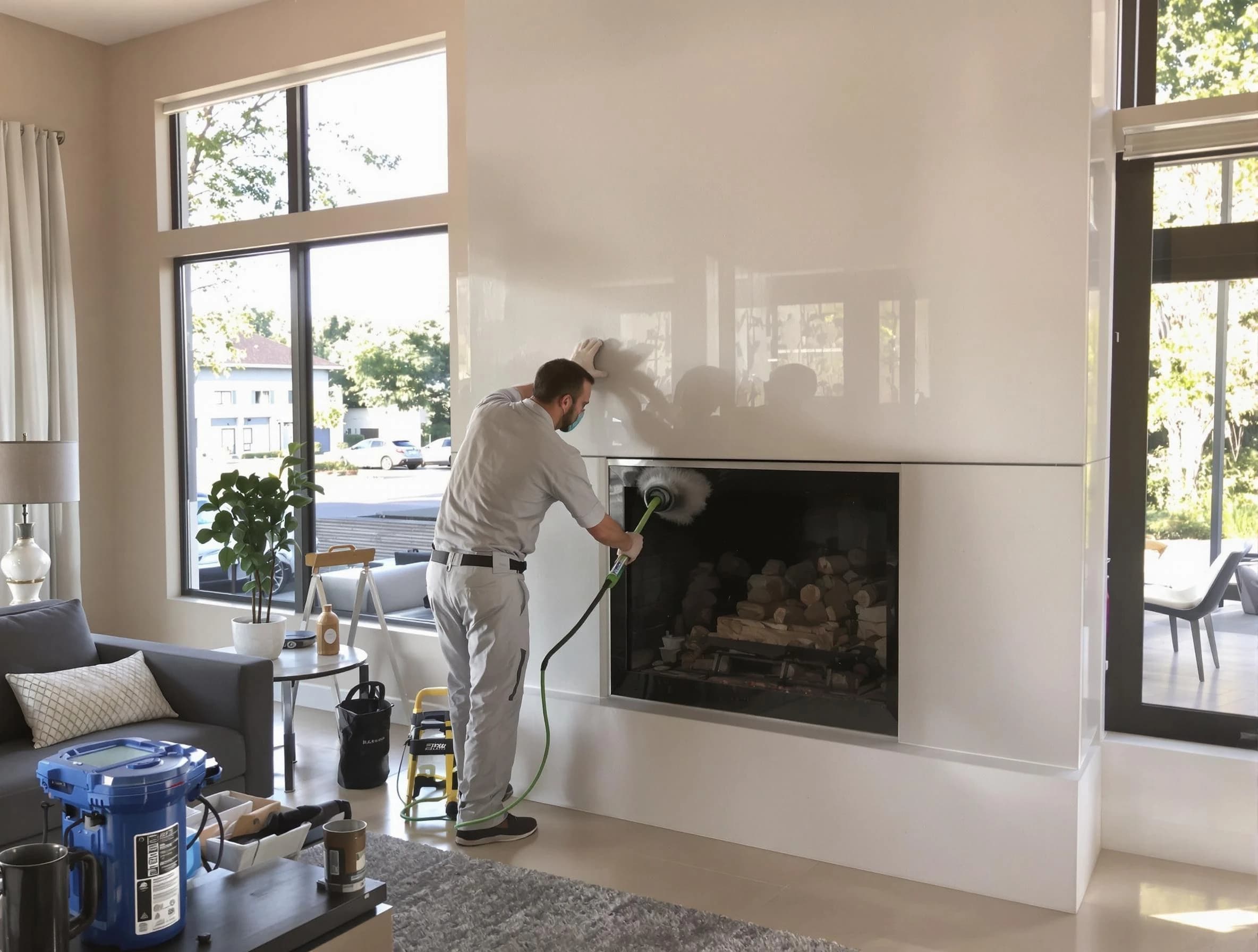 Wayne Chimney Sweep performing thorough soot removal in Wayne, NJ