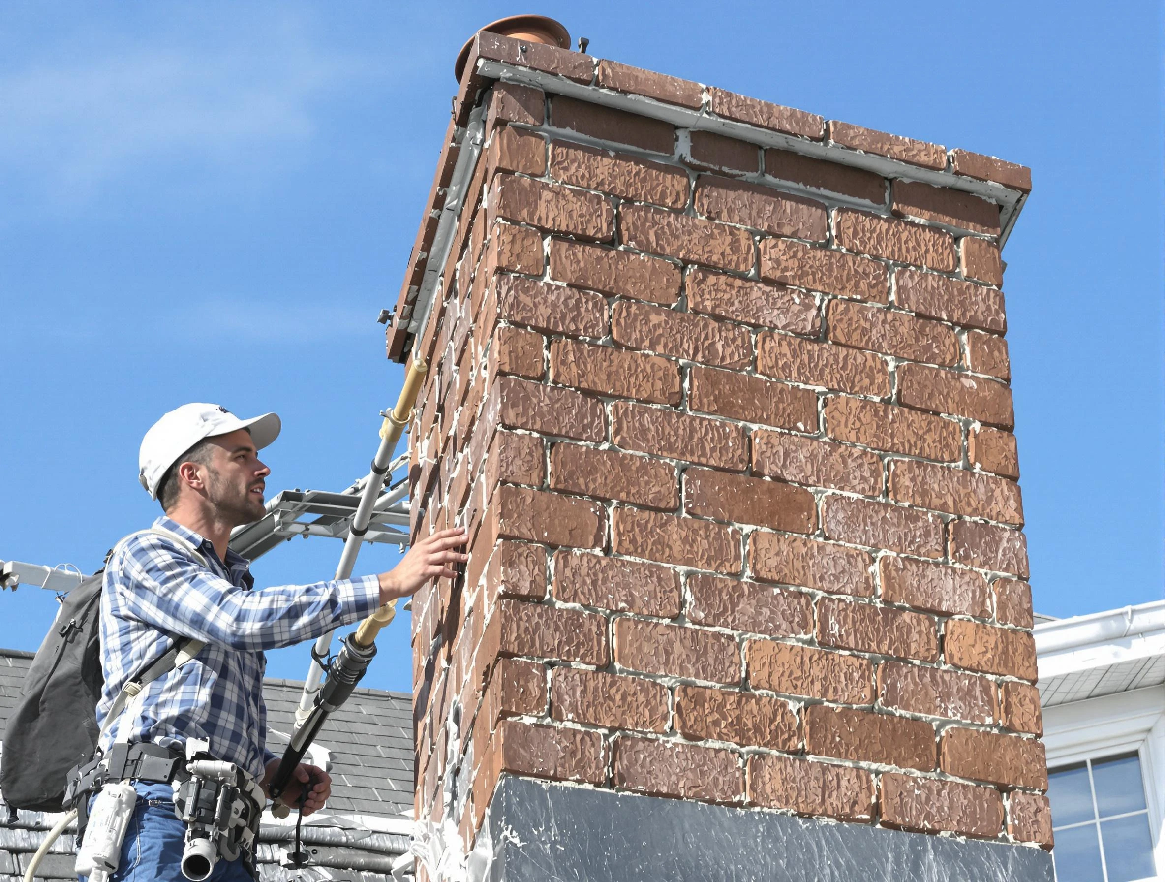 Brickwork for a chimney rebuild by Wayne Chimney Sweep in Wayne, NJ